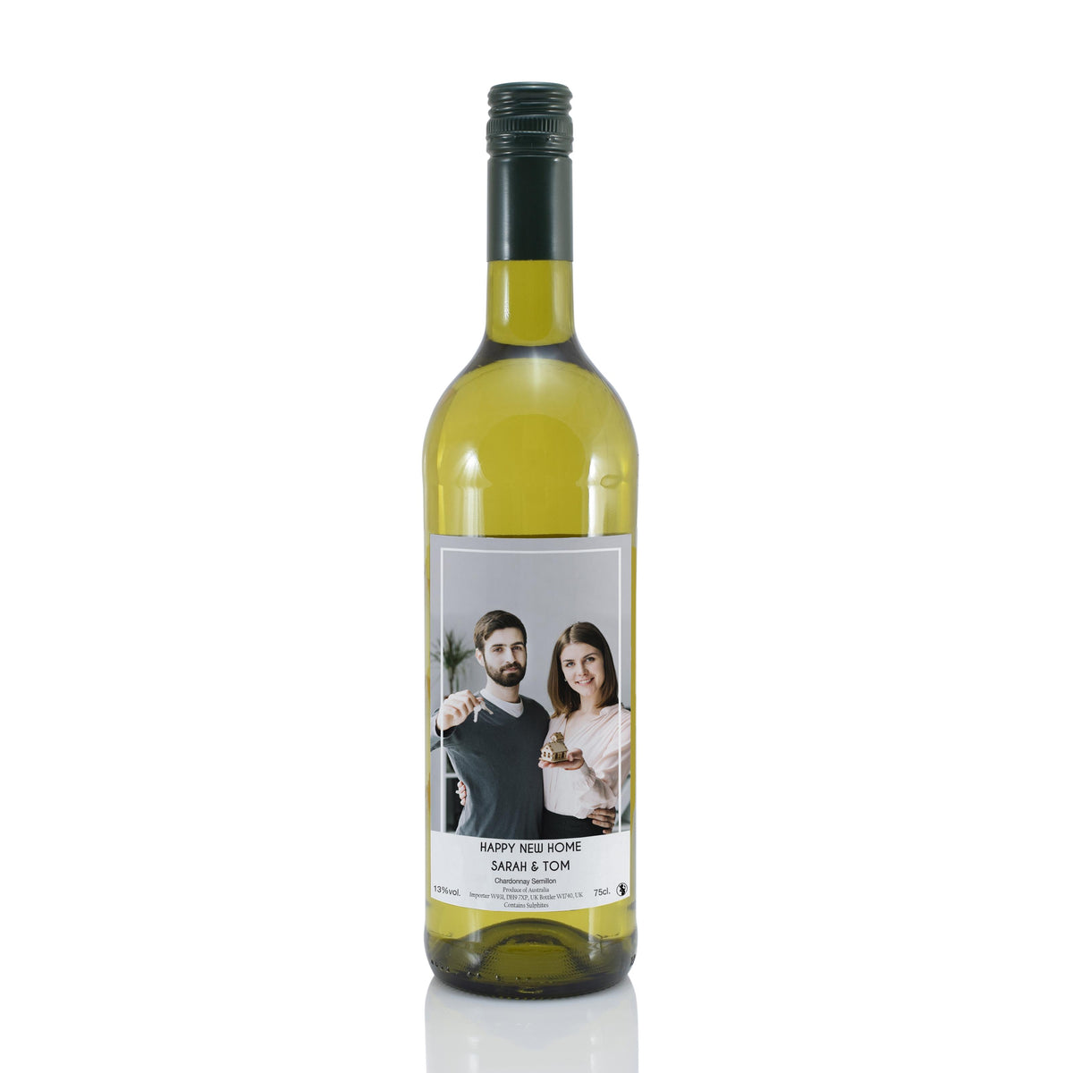 Personalised Photo Upload White Wine – alternative view