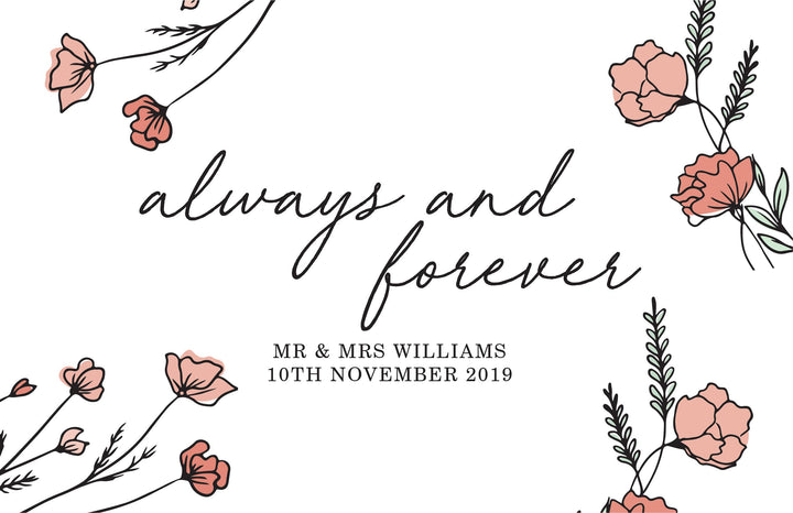 Personalised Floral Always and Forever Bottle of Prosecco, The Personal Shop, personalised gifts