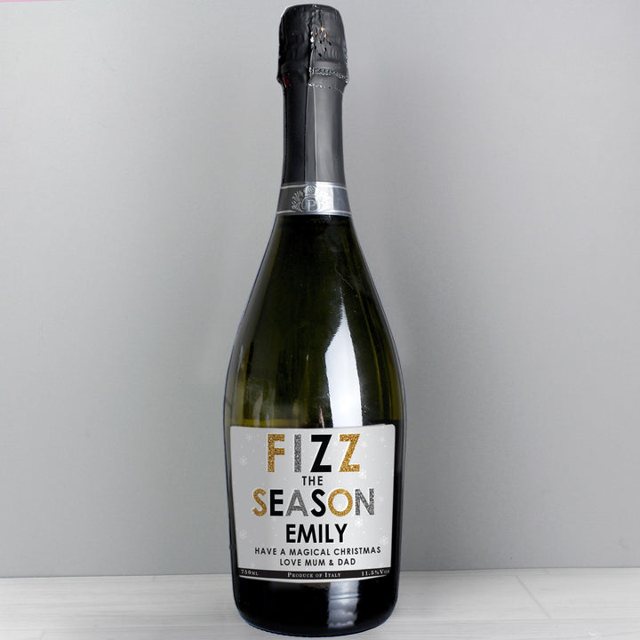 Personalised Fizz The Season Bottle of Prosecco – alternative view
