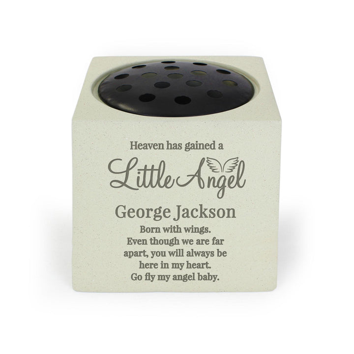 Personalised Little Angel Memorial Vase – alternative view