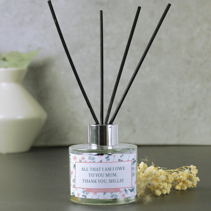 Personalised Floral Reed Diffuser - alternative view