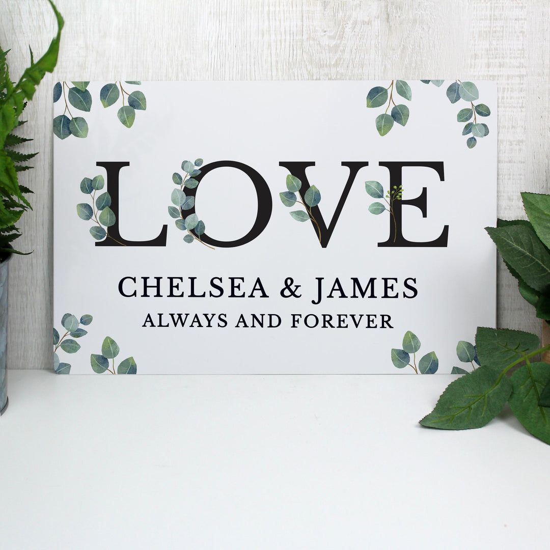 Personalised Botanical Metal Sign – alternative view