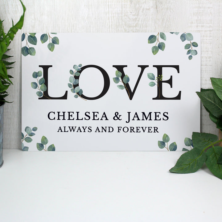 Personalised Botanical Metal Sign – alternative view