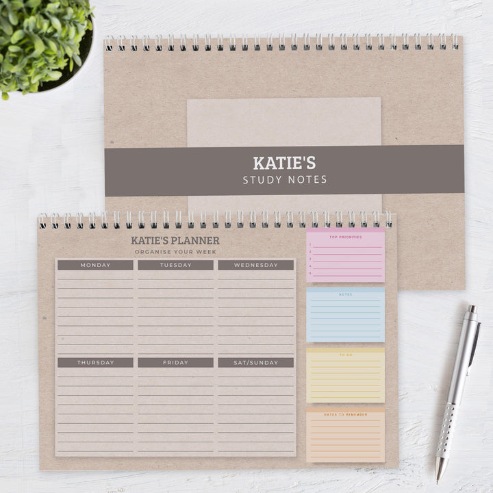 Personalised Study A4 Desk Planner, The Personal Shop, personalised gifts