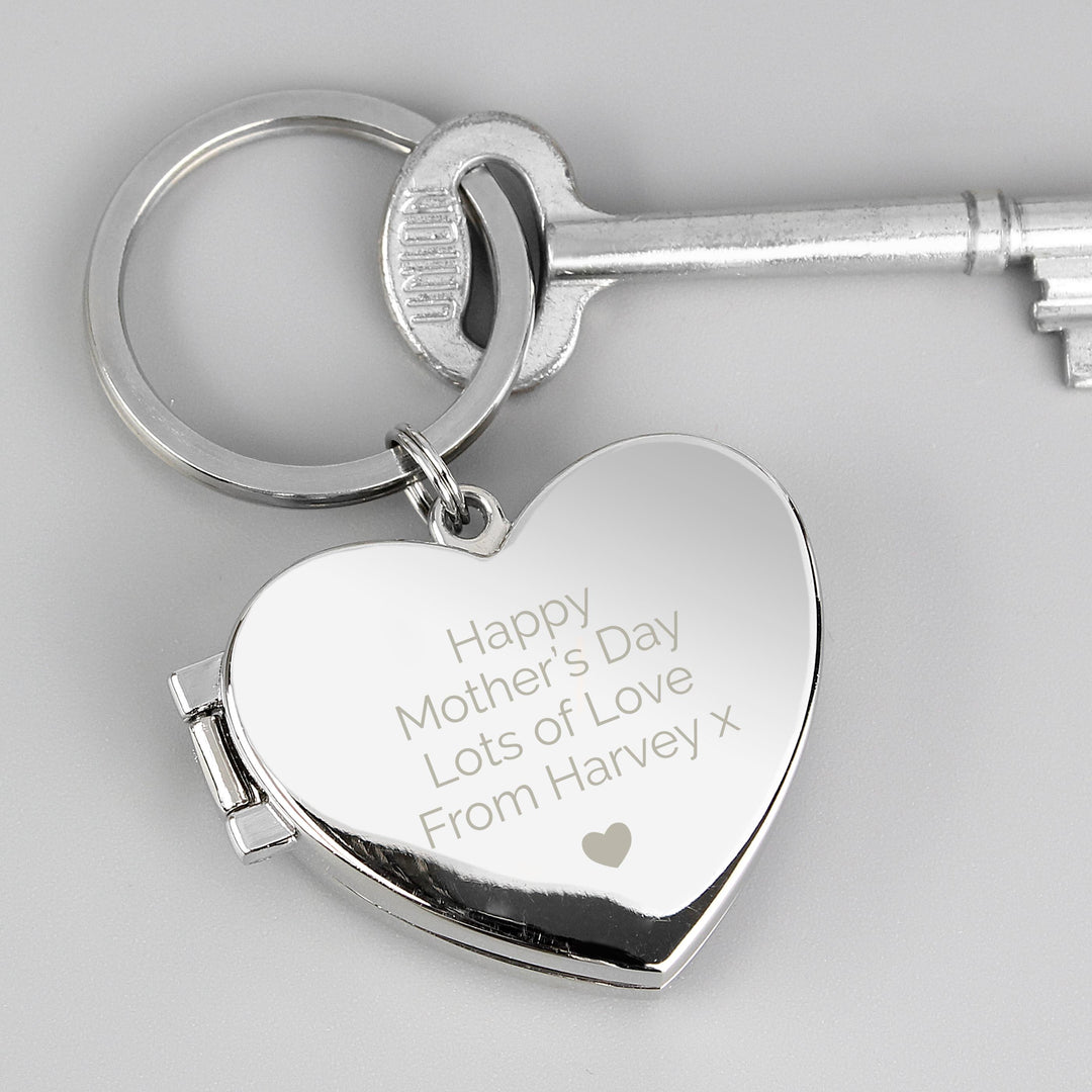 Personalised Heart Photoframe Keyring – alternative view