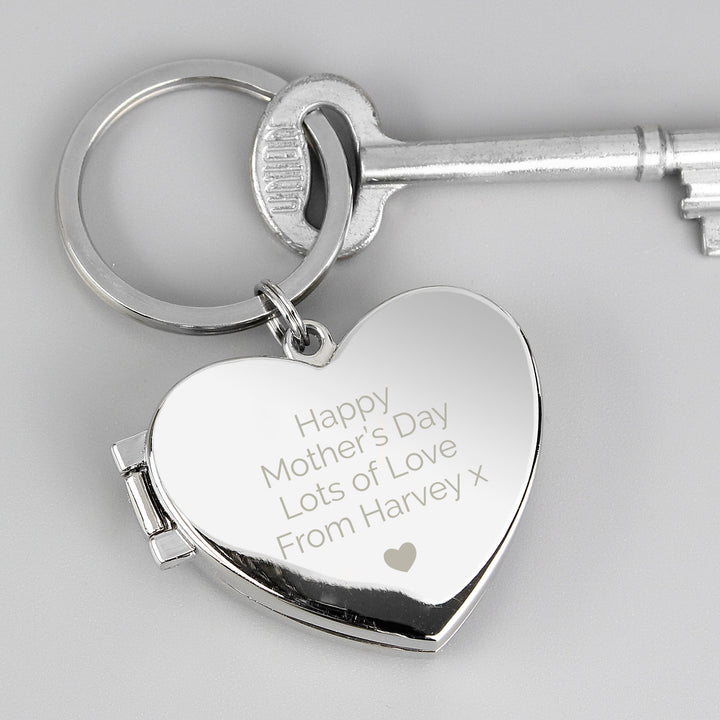 Personalised Heart Photoframe Keyring – alternative view