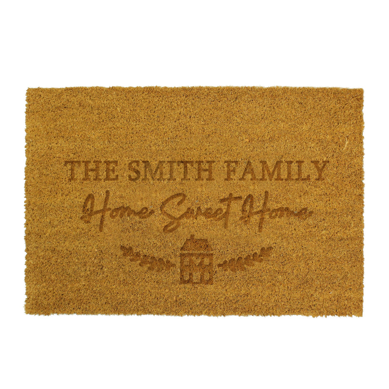 Personalised Home Sweet Home Rectangle Indoor Doormat