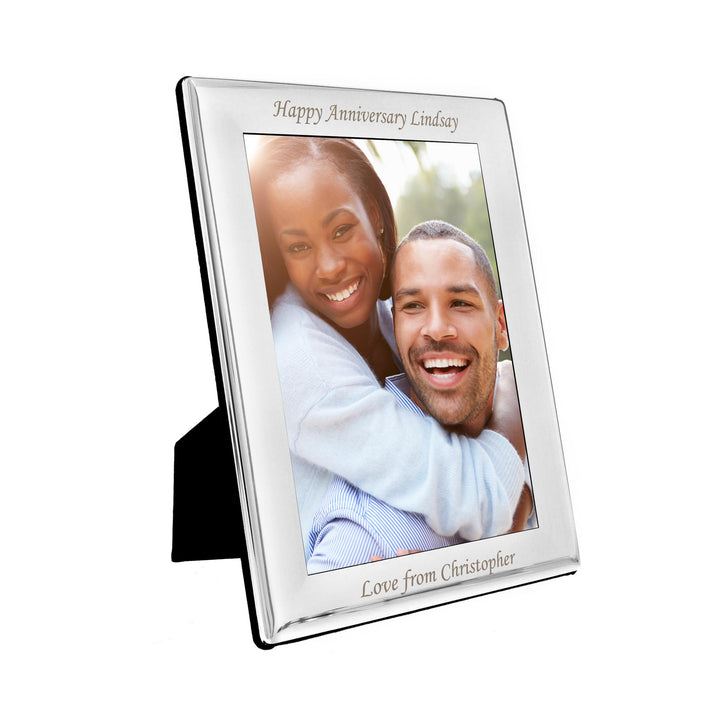 Personalised Silver Plated 6x4 Photo Frame – alternative view