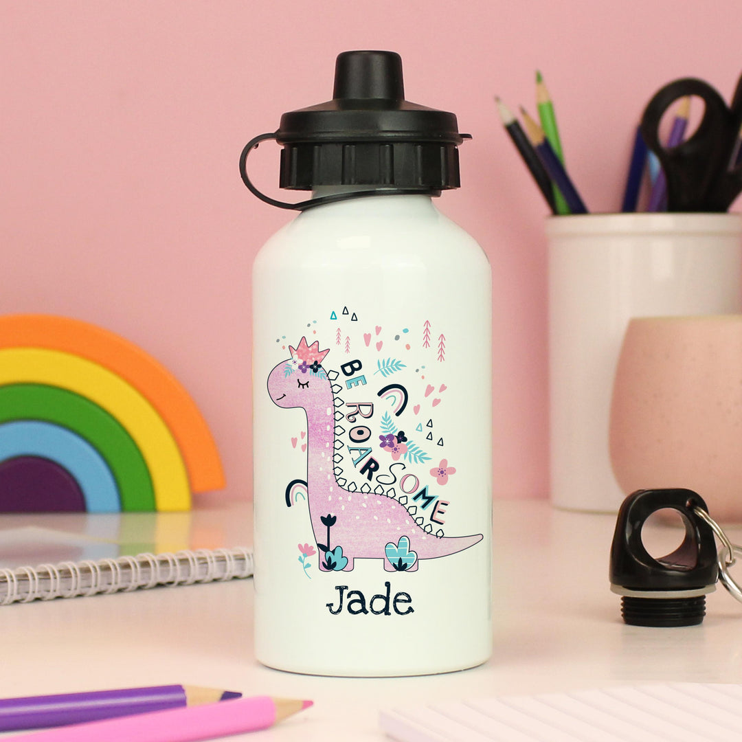 Personalised Dinosaur Drinks Bottle – alternative view