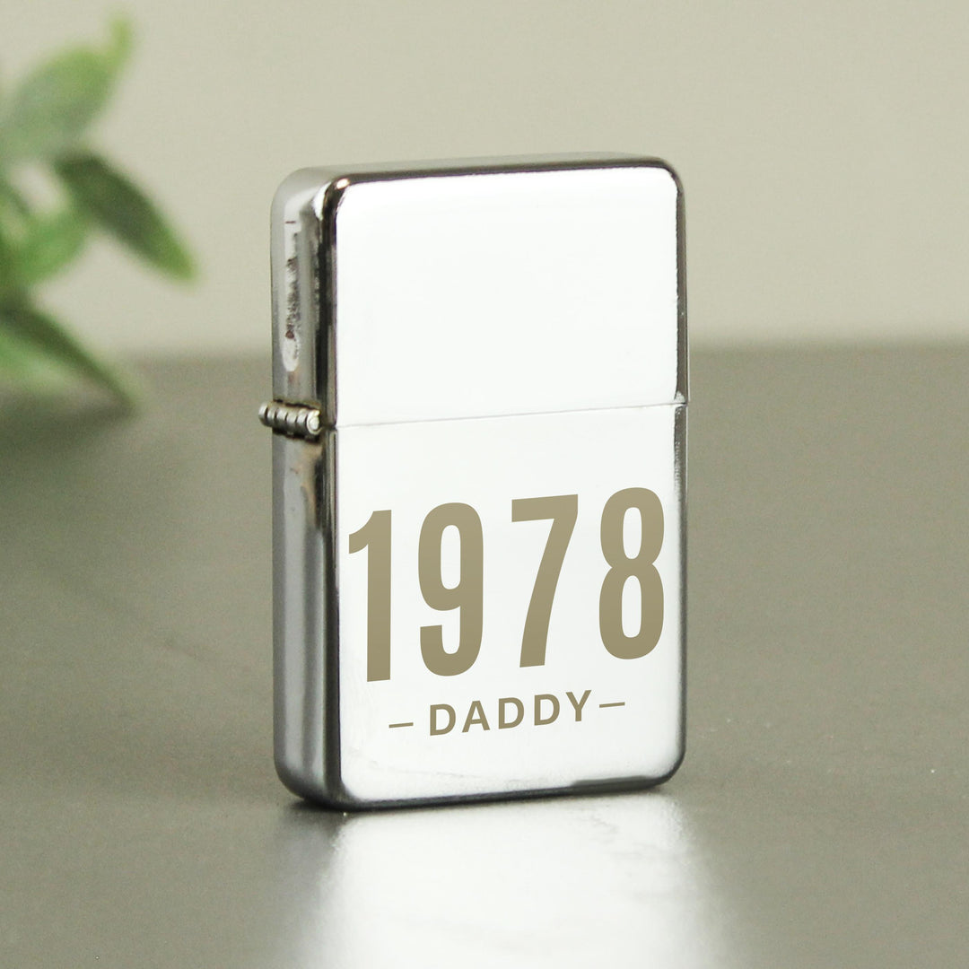 Personalised Date &amp; Name Lighter – alternative view