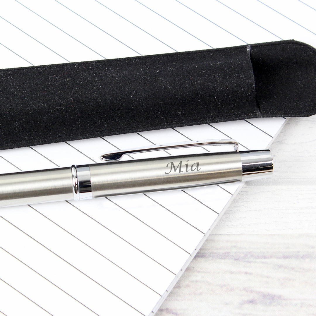Personalised Scripted Pen and Pouch Set – alternative view