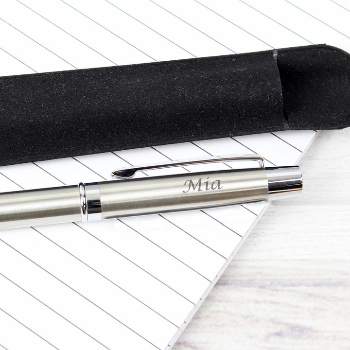 Personalised Scripted Pen and Pouch Set – alternative view