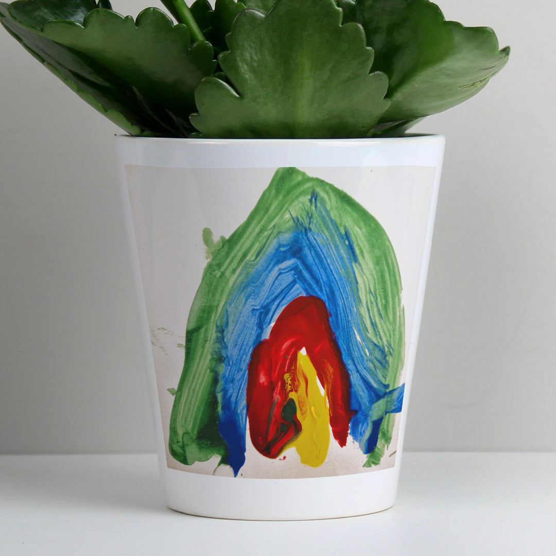 Personalised Childrens Drawing Photo Upload Plant Pot - alternative view
