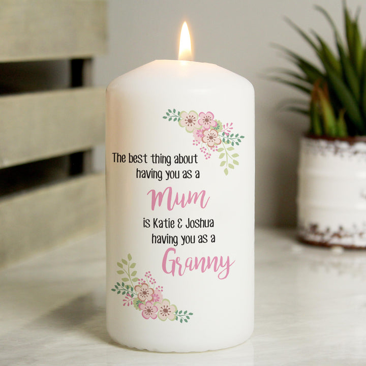Personalised The Best Thing Pillar Candle, The Personal Shop, personalised gifts