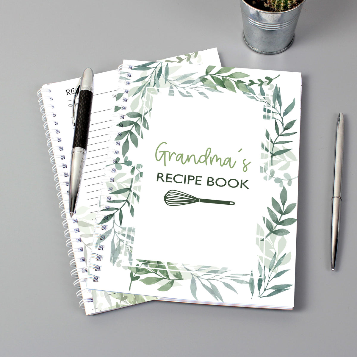 Personalised Botanical A4 Recipe Book Journal – alternative view