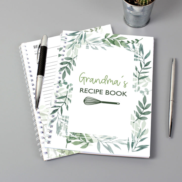 Personalised Botanical A4 Recipe Book Journal – alternative view
