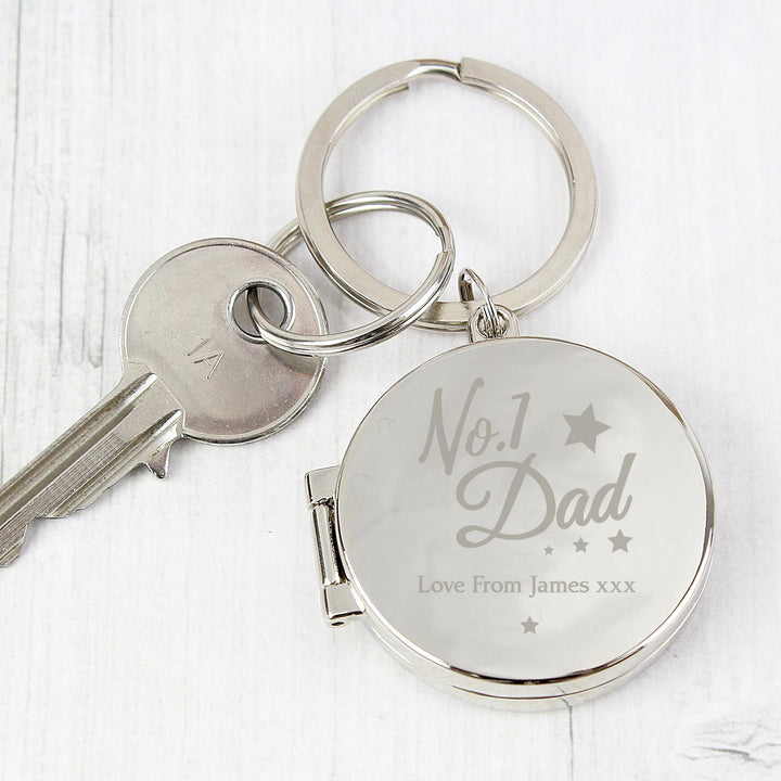 Personalised No.1 Dad Photo Keyring, The Personal Shop, personalised gifts