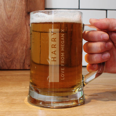 Personalised Free Text Pint Stern Tankard