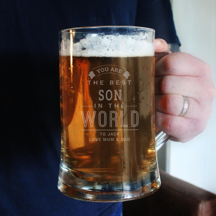 Personalised Best in The World Pint Stern Tankard – alternative view