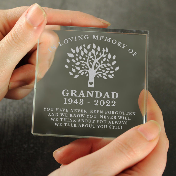 Personalised In Loving Memory Family Tree Crystal Token, The Personal Shop, personalised gifts