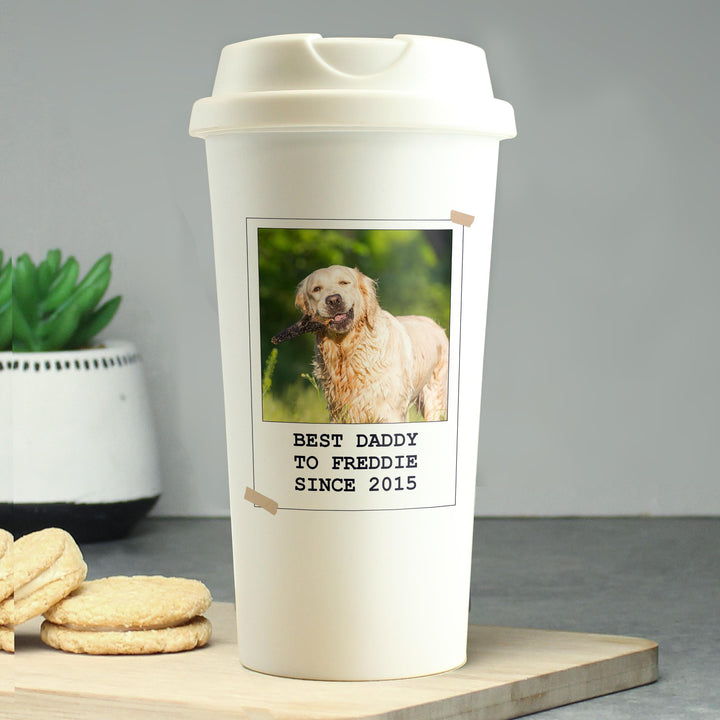Personalised Photo Upload Travel Mug – alternative view