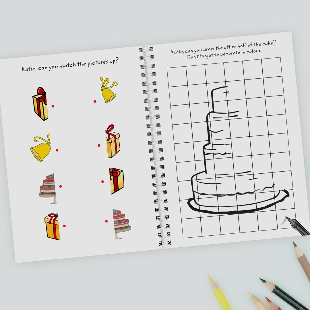 Personalised Wedding Activity A5 Notebook – alternative view