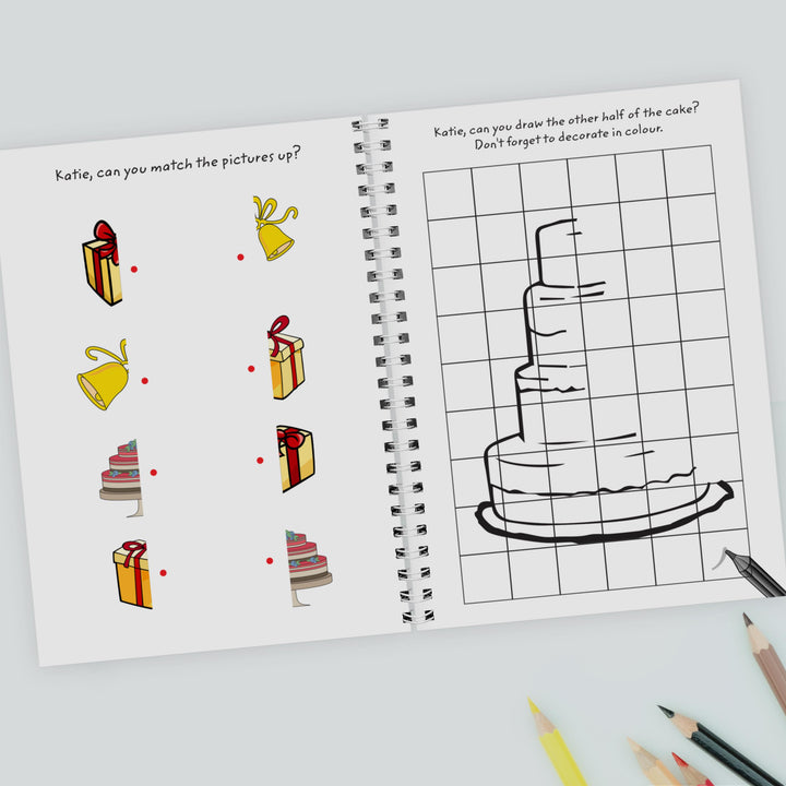 Personalised Wedding Activity A5 Notebook – alternative view