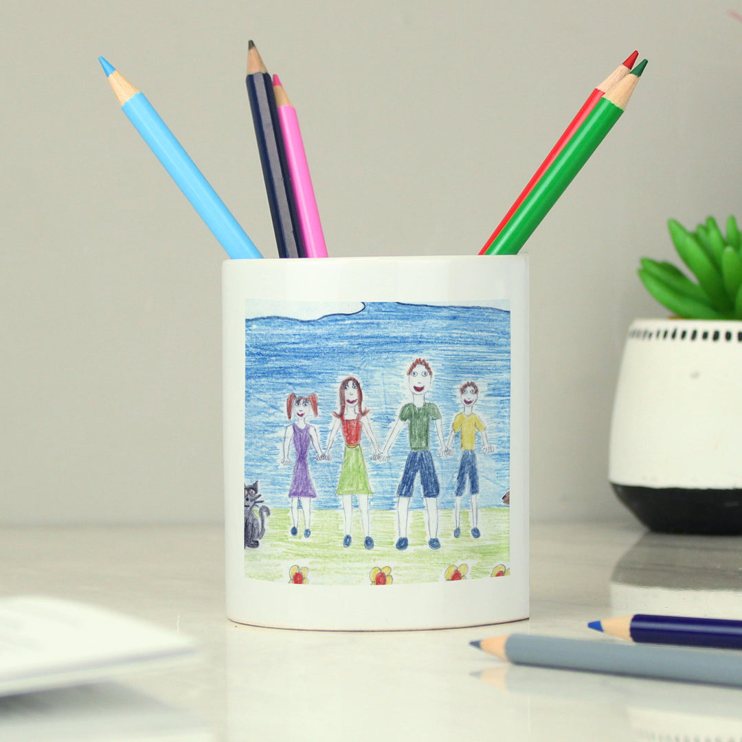 Personalised Childrens Drawing Photo Storage Pot - alternative view