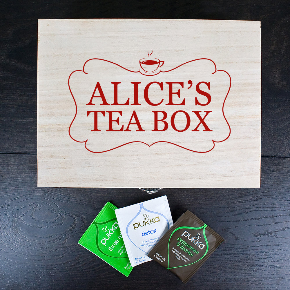 Personalised Framed Tea Box with Tea