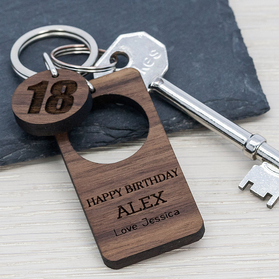 Personalised Happy Birthday Personalized Keyring