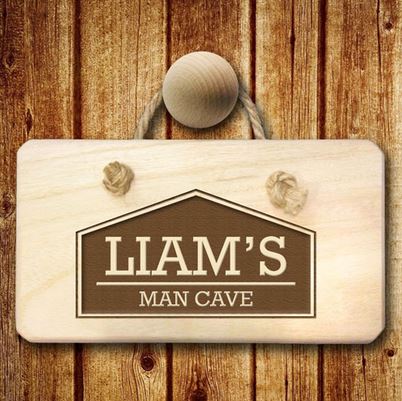 His Favourite Space Personalised  Wooden Sign