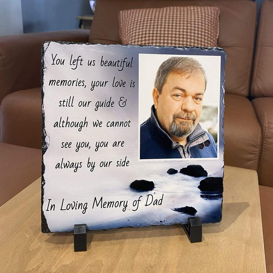Personalised In Loving Memory Photo Rock Slate – alternative view