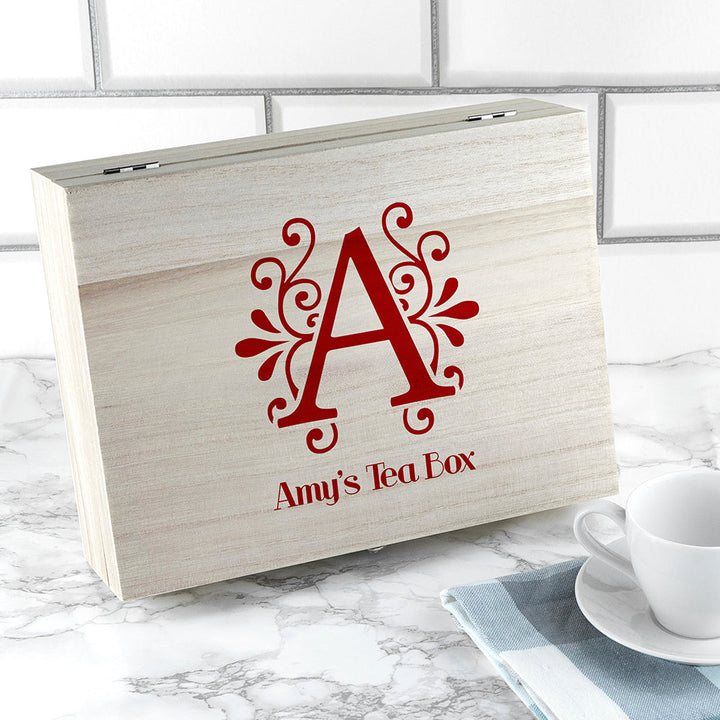 Personalised Initial Tea Box with Tea