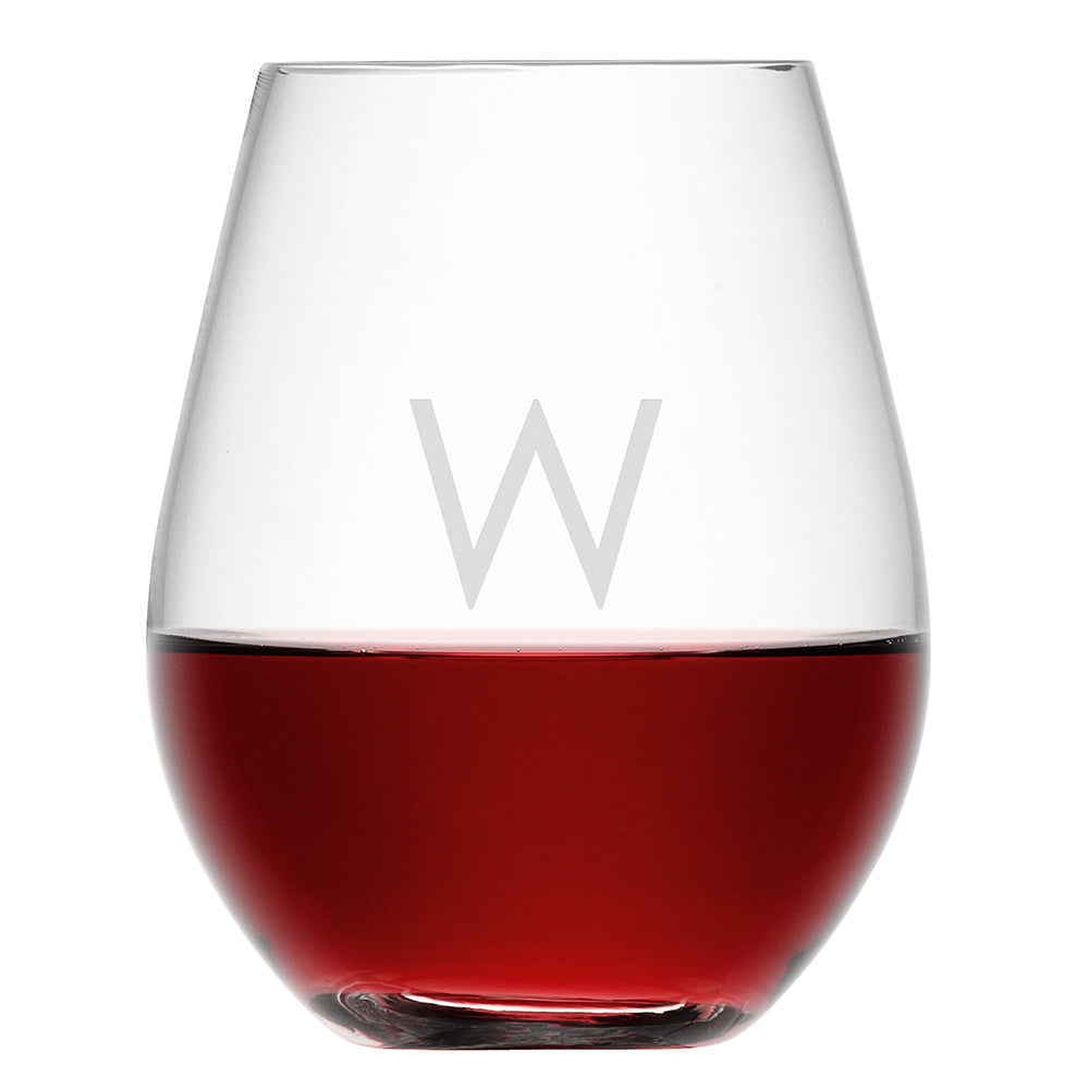 LSA Personalised Stemless Red Wine Glasses Set of 4