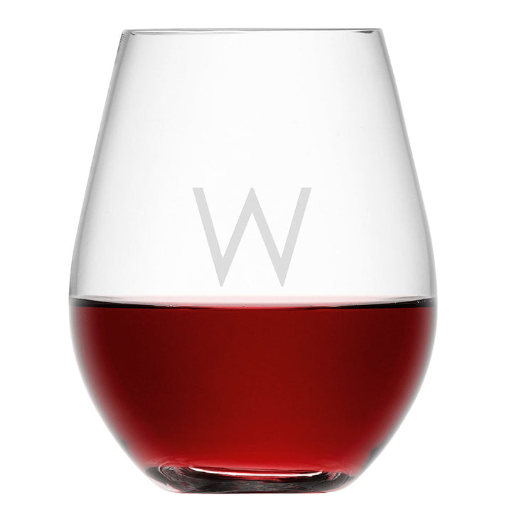 LSA Personalised Stemless Red Wine Glasses Set of 4