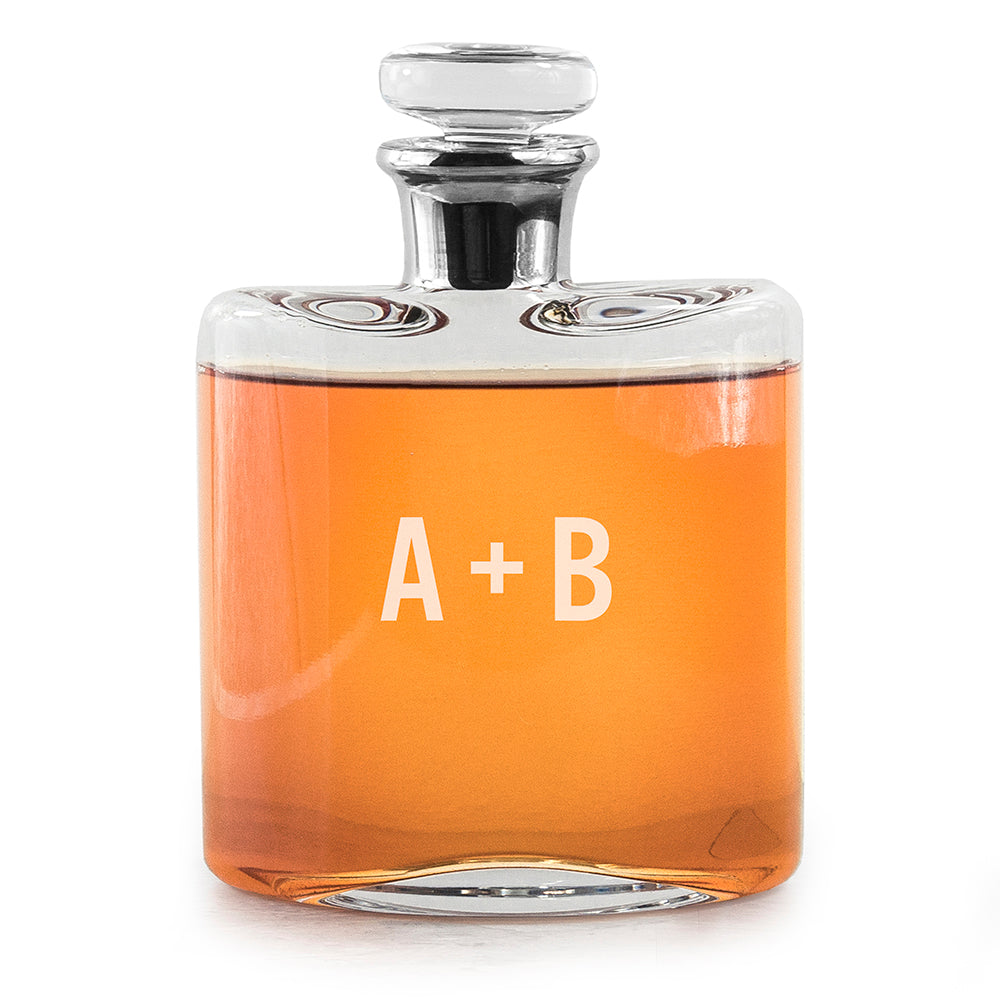 Personalised LSA Monogrammed Platinum Necked Whisky Decanter