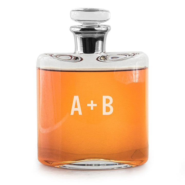 Personalised LSA Monogrammed Platinum Necked Whisky Decanter