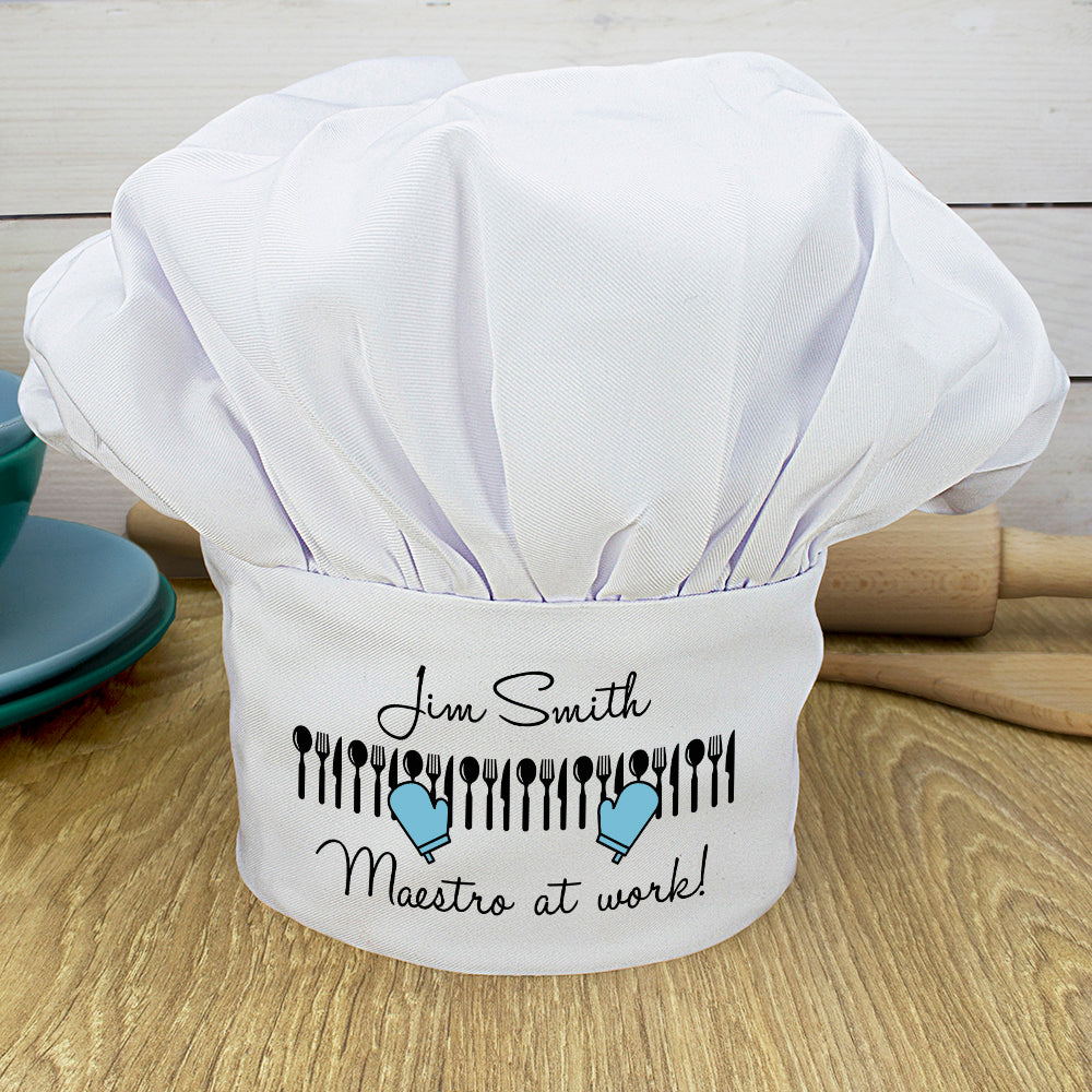 Personalised Maestro At Work Chef Hat