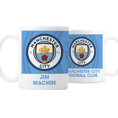 Personalised Memento Mugs Manchester City FC Bold Crest Mug