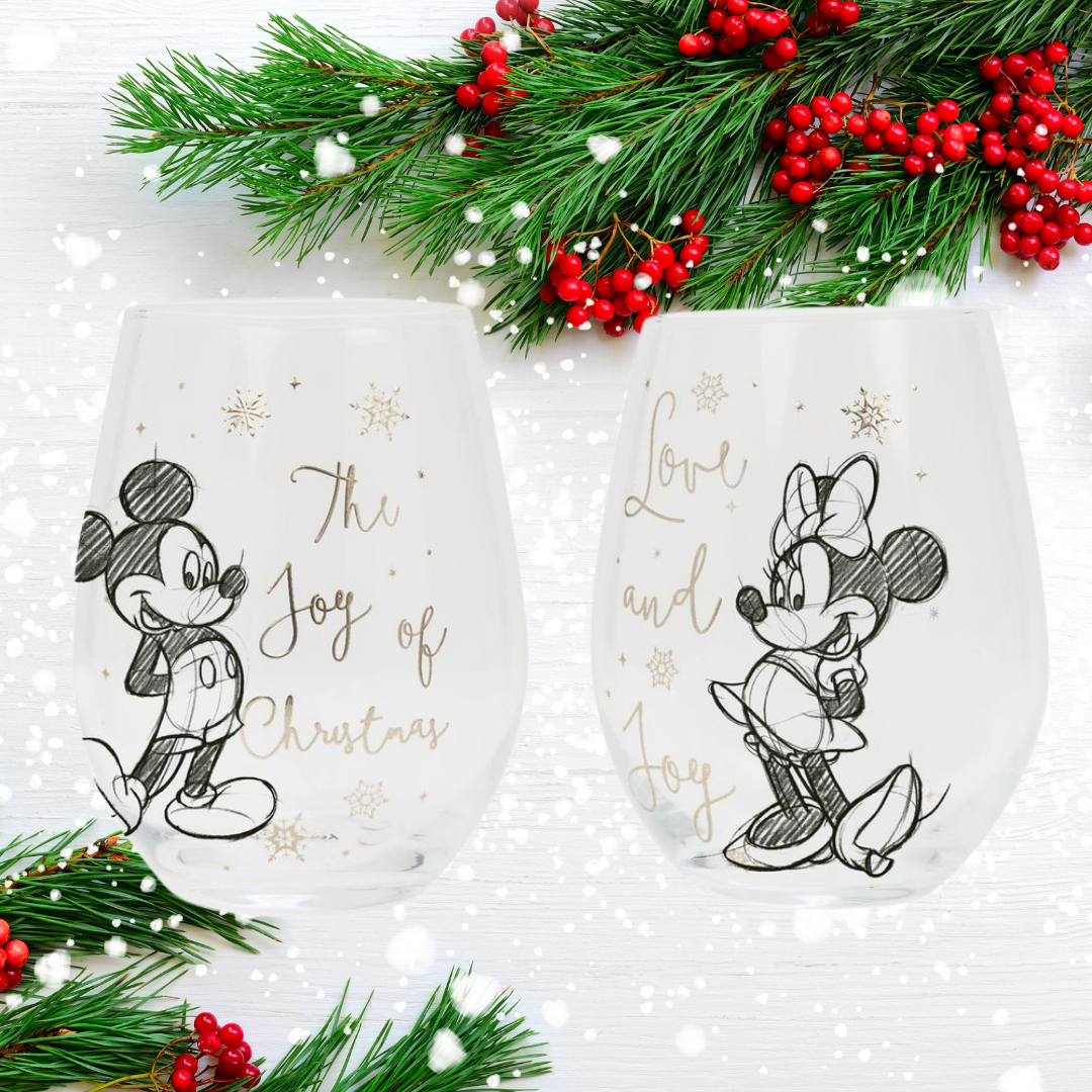 Disney Mickey &amp; Minnie Christmas Glasses, The Personal Shop, personalised gifts