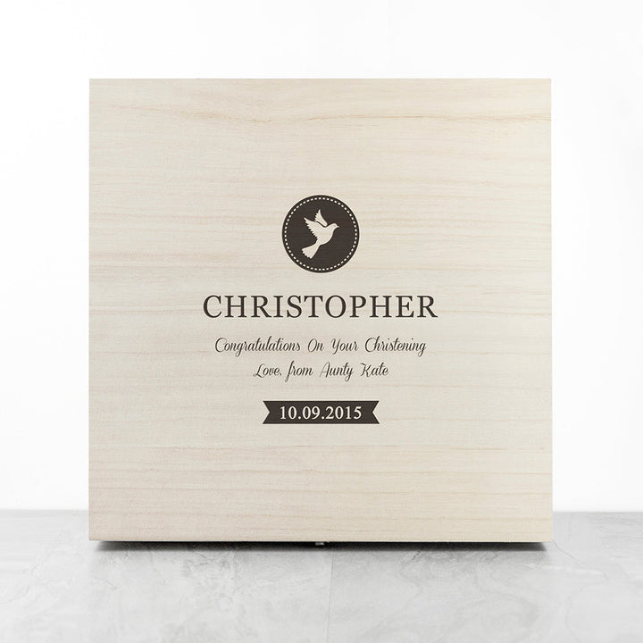 Personalised Christening Memory Box With Special Message