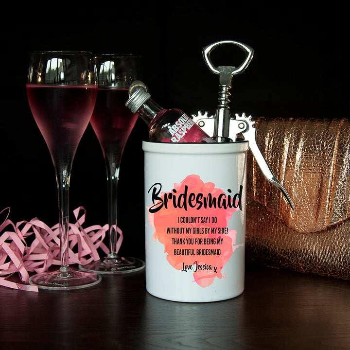 Personalised Bridesmaid Miniature Champagne Bucket
