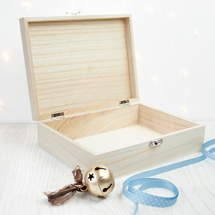 Personalised Christmas Eve Box With Snowflake Wreath