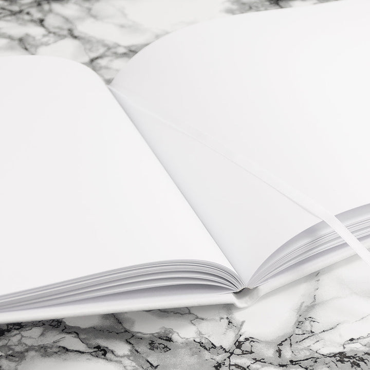 Personalised White Leather Wedding Guest Book, The Personal Shop, personalised gifts