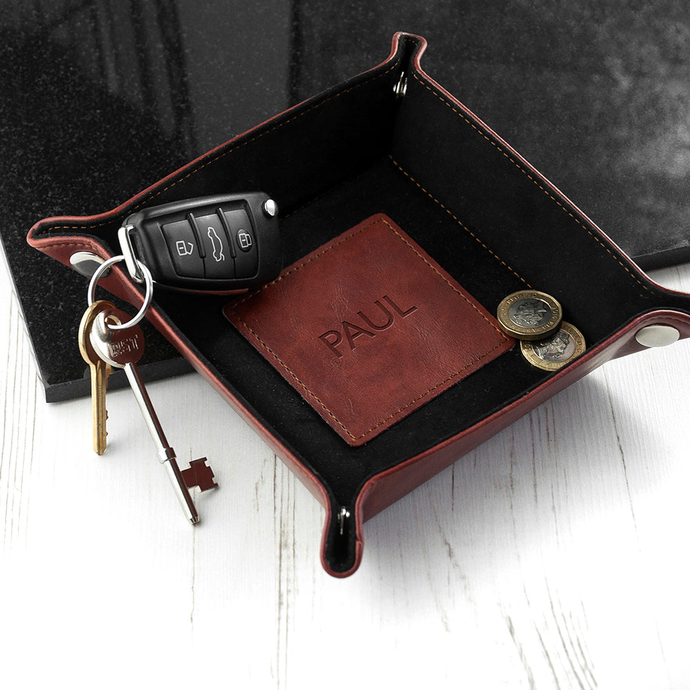Personalised Luxury Brown Valet Tray