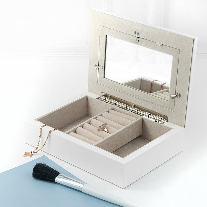 Personalised White And Rose Gold Photo Jewellery Box – alternative view