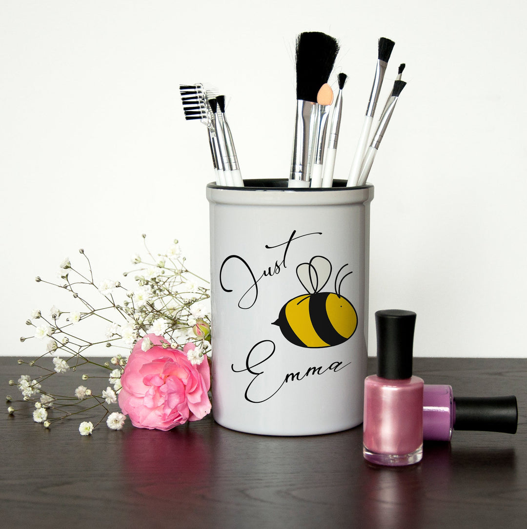 Personalised Bee You Make Up Brush Holder