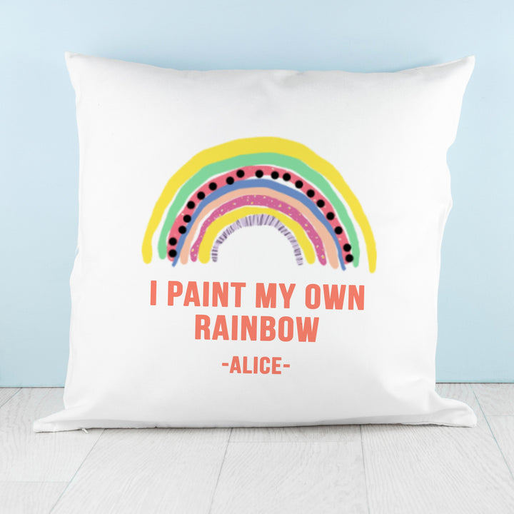 Personalised My Own Rainbow Square Cushion Cover