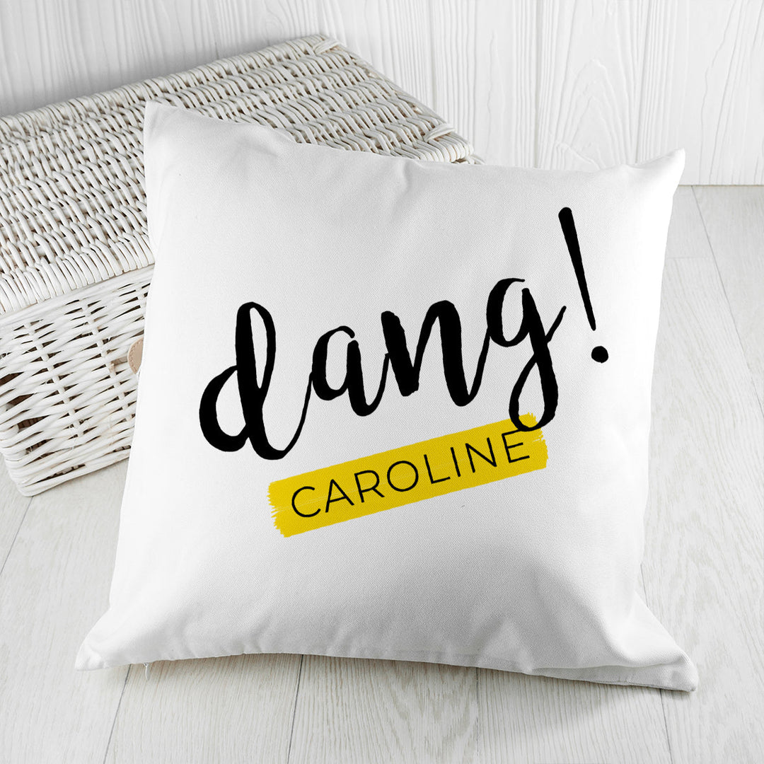 Personalised Dang Cushion Cover