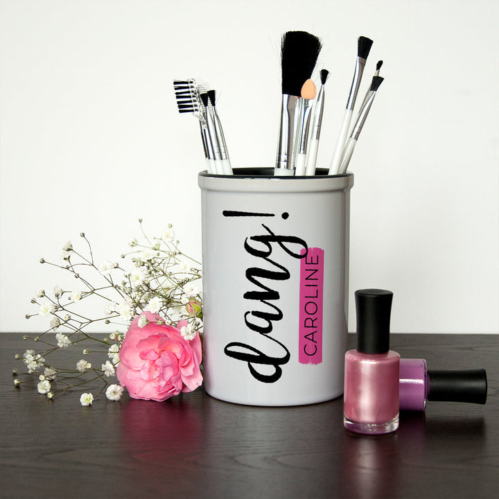 Personalised Dang Make Up Brush Holder